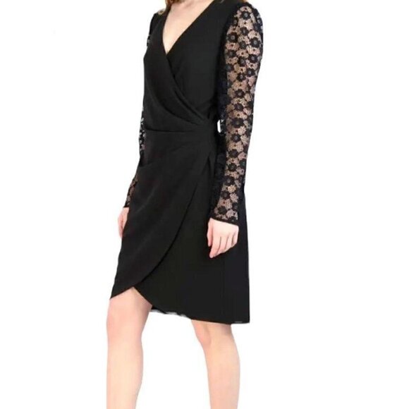 NWT Donna Ricco Women's Black Cocktail Dress Size 2 - Picture 8 of 8